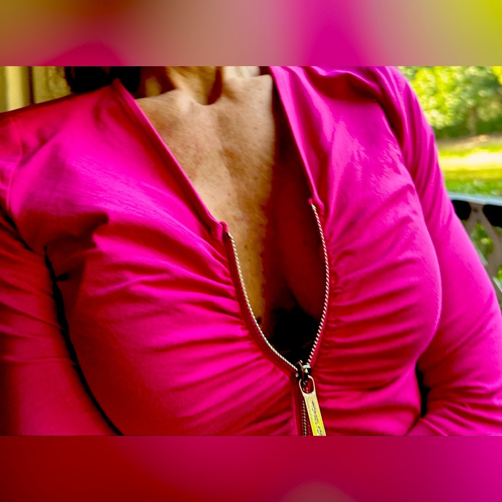 Michael Kor hot ping 1/4 zip long sleeve top
